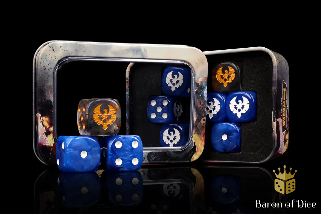 Baron of Dice: Warmachine Cygnar Storm Legion Official Dice Set