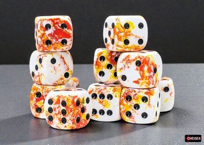 Chessex Brush Dice Sunrise 16mm Dice Block