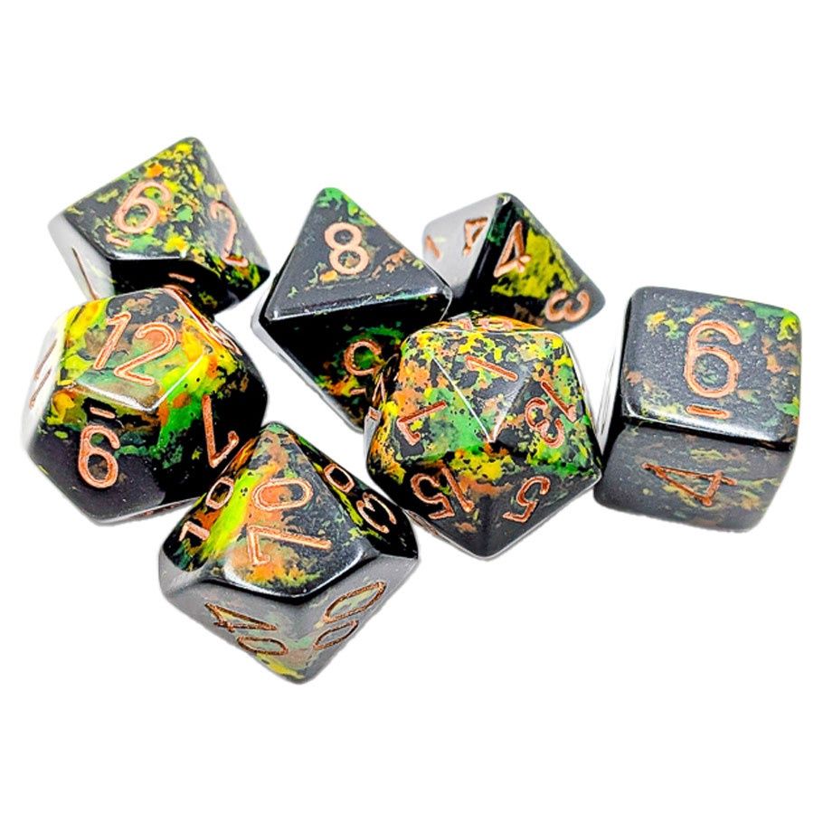 Chessex Brush Dice Deep Forest 7 Die Set