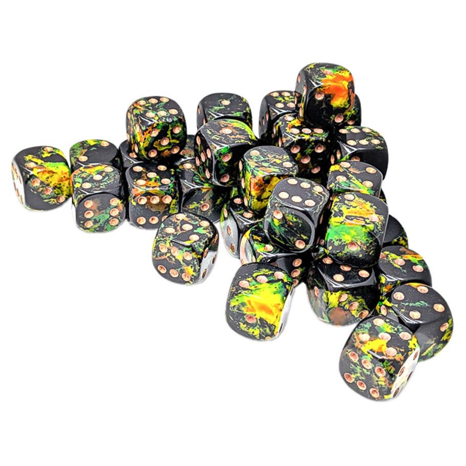 Chessex Brush Dice Deep Forest 12mm Dice Block