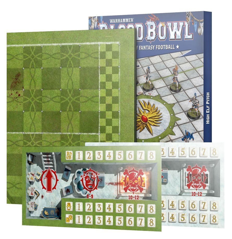 Blood Bowl: High Elf Pitch (Double-sided Pitch and Dugouts)