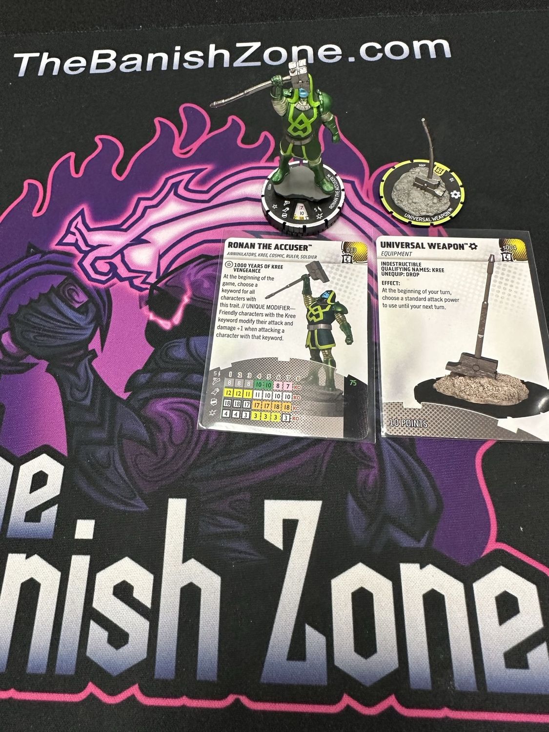 Heroclix Ronan the Accuser #033 Universal Weapon #s004 w/ Card Collector's Trove