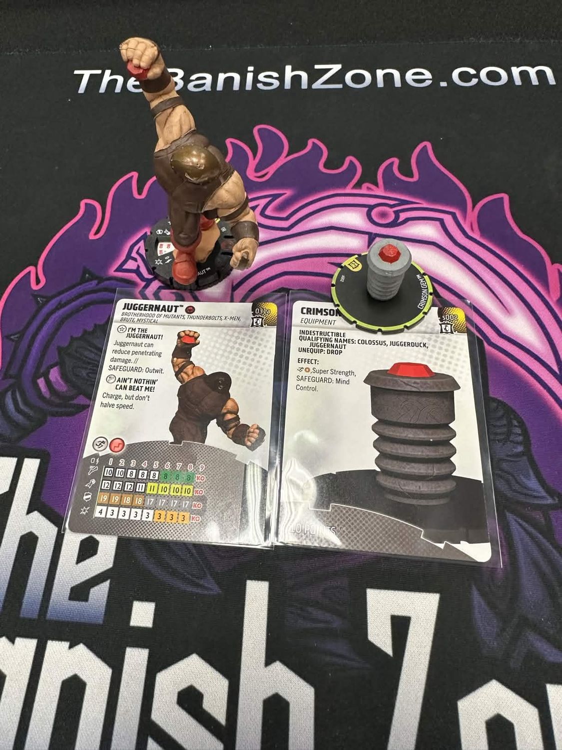 Marvel Heroclix Juggernaut #031a &amp; Crimson Gem #s002 Collector's Trove Set