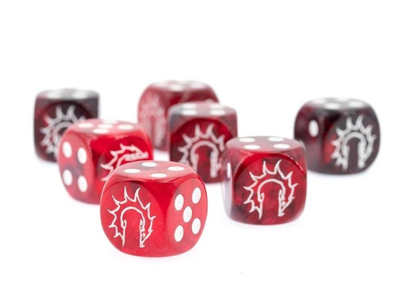 Conquest: Dice - Conquest Logo on Dark Red Marbled Dice - 24 per pack