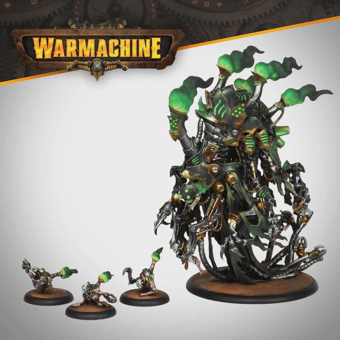 Warmachine: Cryx Necroharvester and Corpse Crawlers