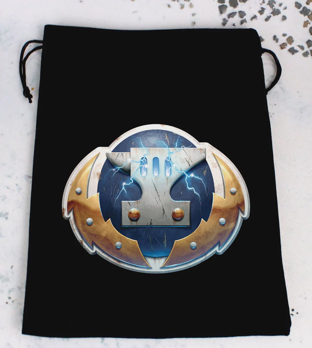 Baron of Dice: Officially Licensed Warmachine Premium Dice Bags - Storm Forge