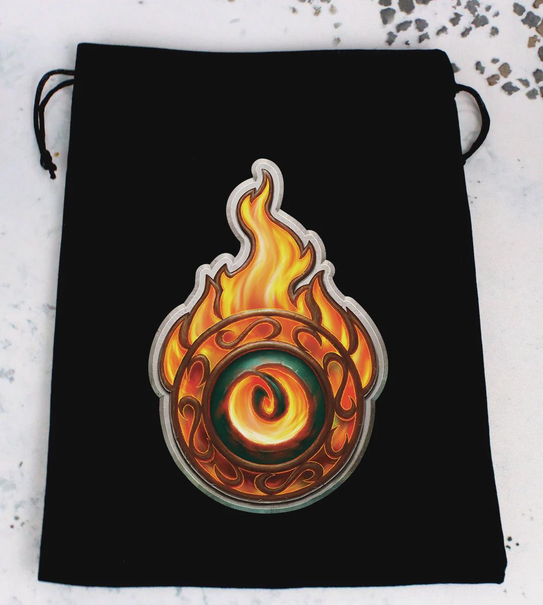 Baron of Dice: Officially Licensed Warmachine Premium Dice Bags - Southern Kriels Fire Tongue Warriors