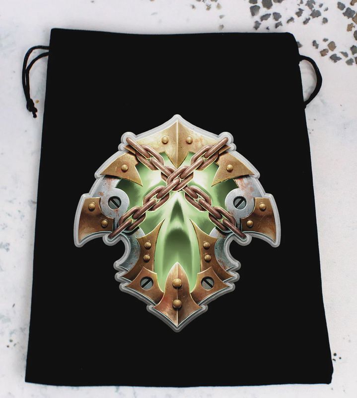 Baron of Dice: Officially Licensed Warmachine Premium Dice Bags - Orgoth Curesebound