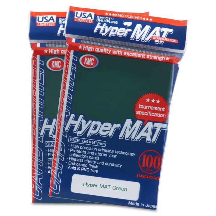 KMC Sleeves USA Pack - Hyper Mat Green (100)