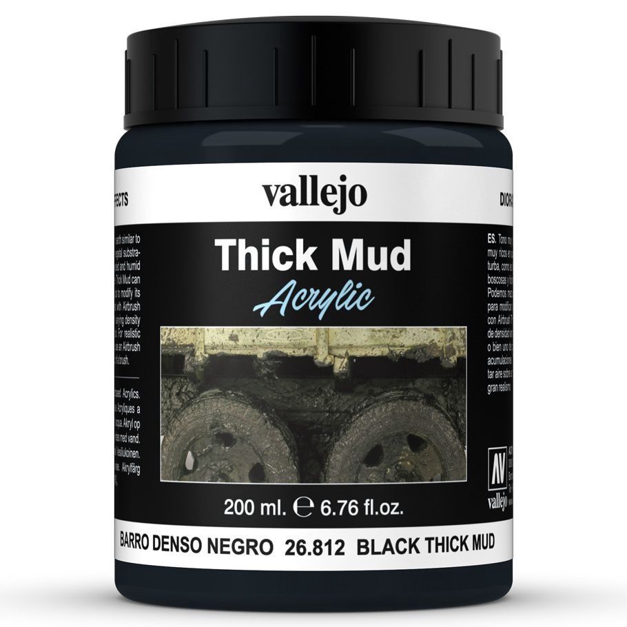 Vallejo Diorama FX: Mud Black Thick Mud (200ml)