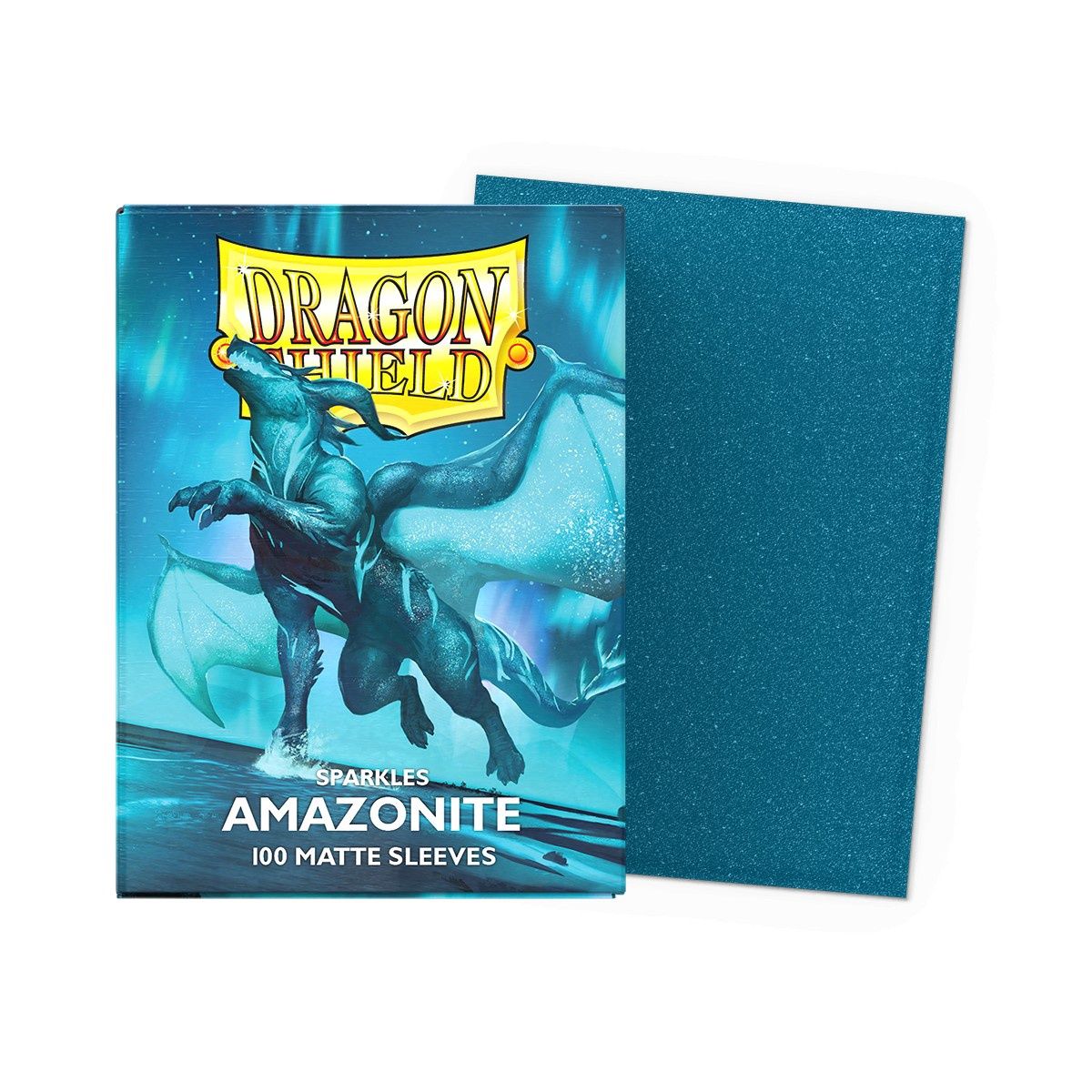 Dragon Shield Sleeves: Standard Matte Sparkles - Amazonite 100CT Dragon Shield Sleeves: Standard Matte Sparkles - Amazonite 100CT