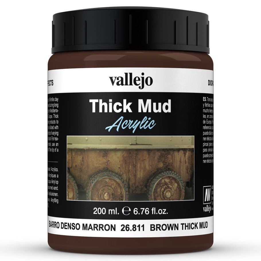 Vallejo Diorama FX: Mud Brown Thick Mud (200ml)