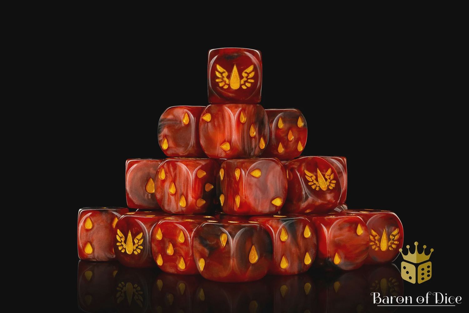 Baron of Dice | Blood Drop Square Edge (25)