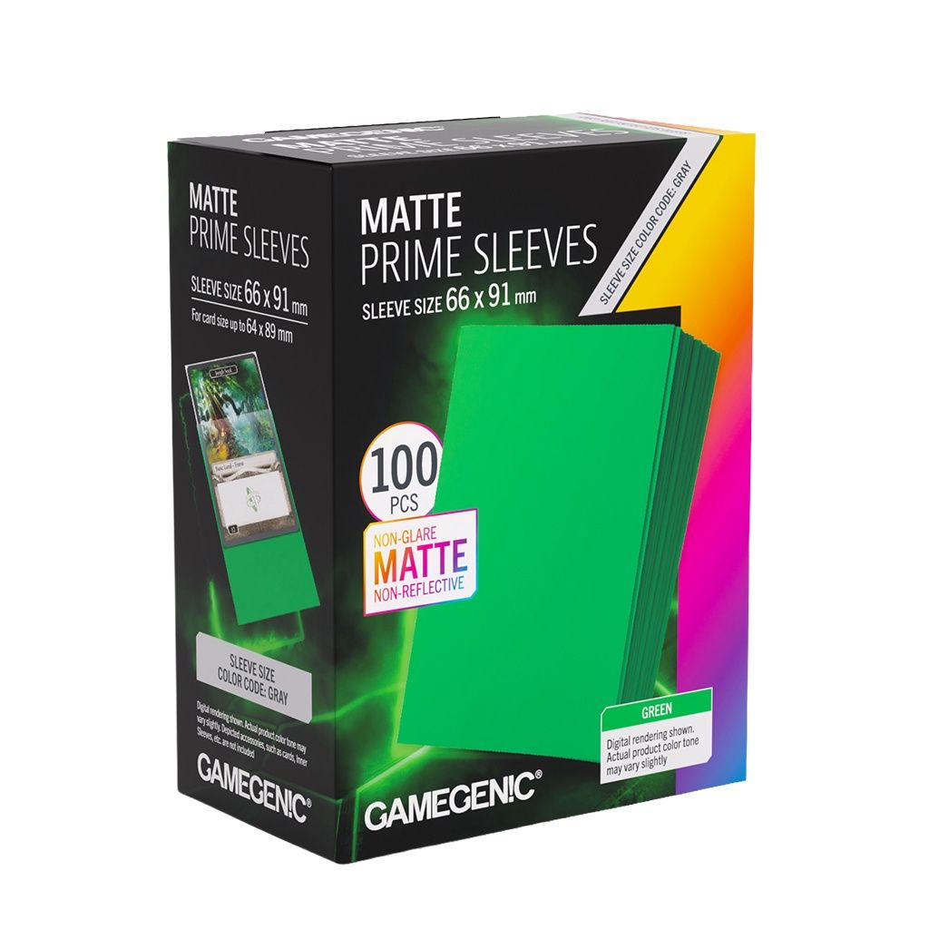 Gamegenic: Matte Prime Sleeves Green 66x91