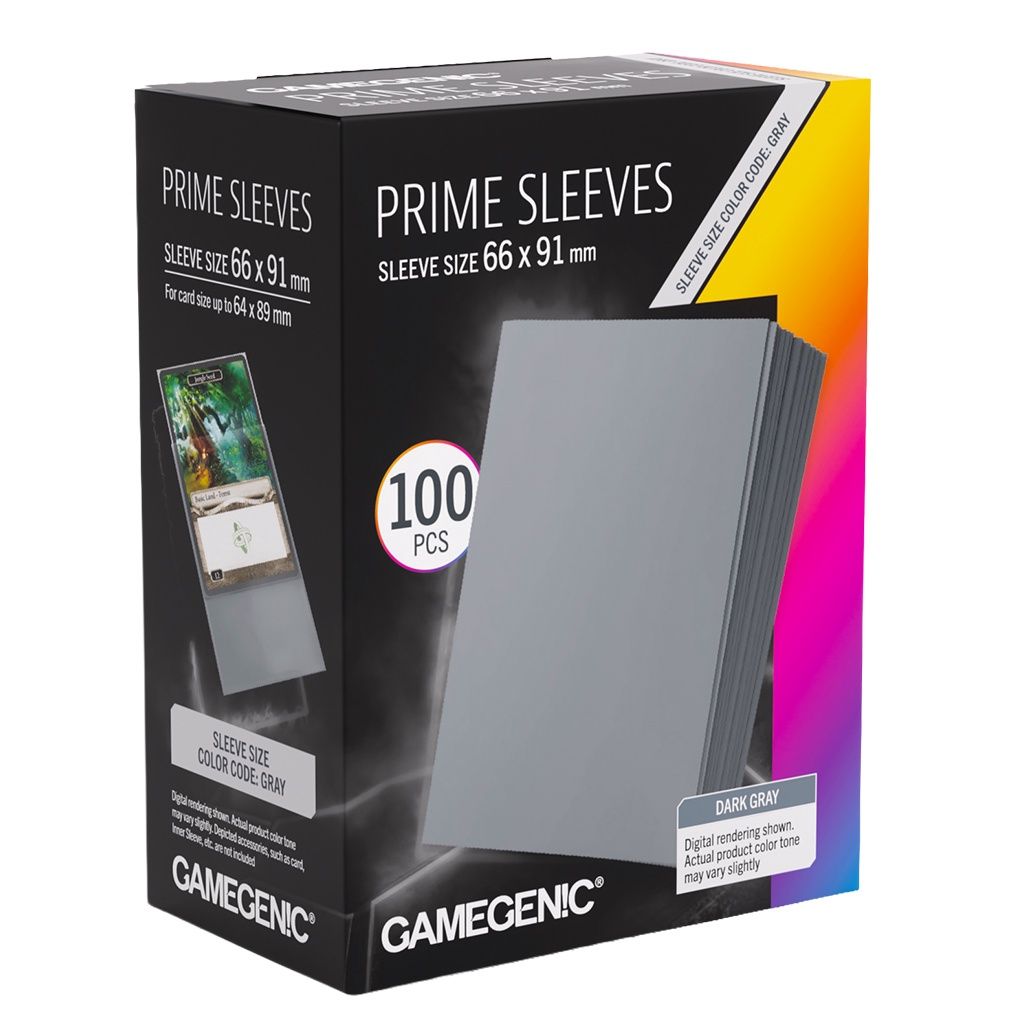 Gamegenic: Prime Sleeves Dark Gray 66x91