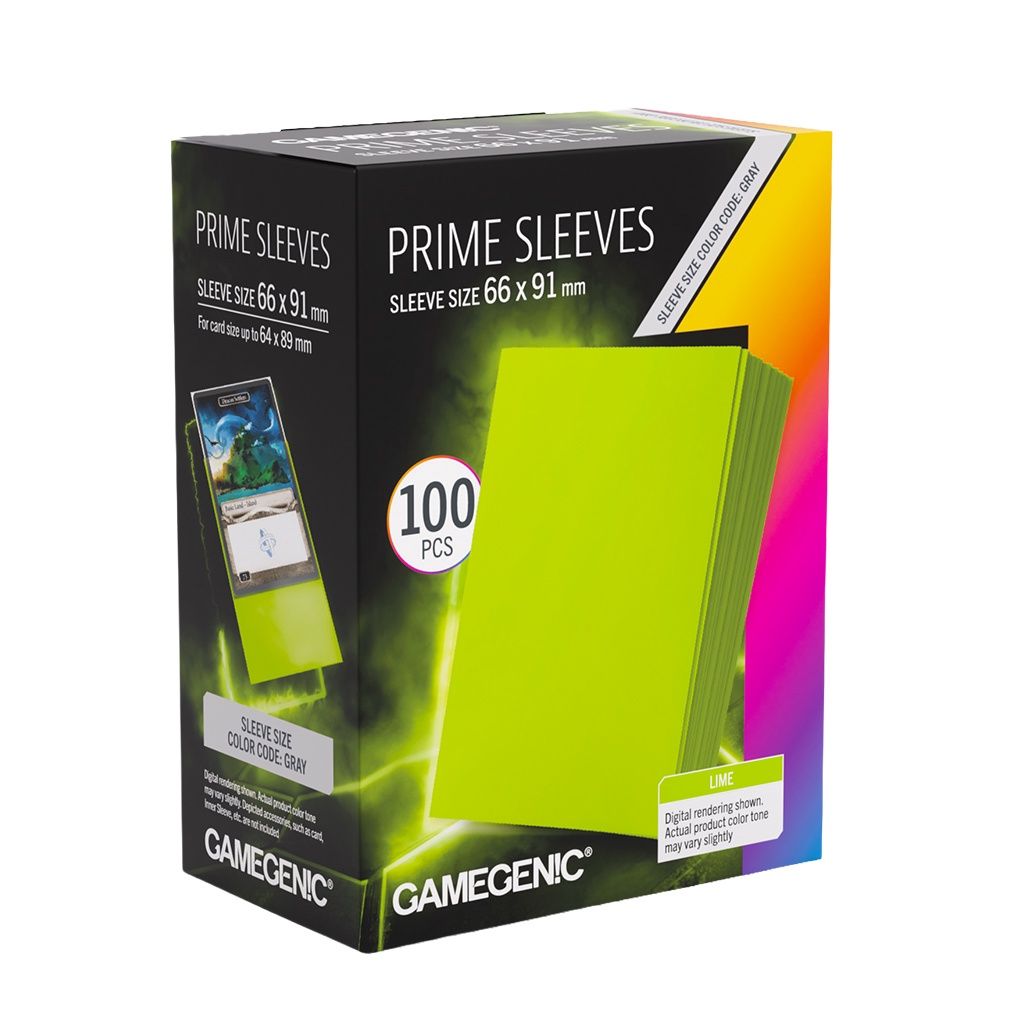 Gamegenic: Prime Sleeves Lime 66x91