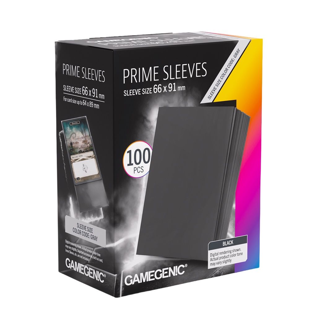 Gamegenic: Prime Sleeves Black 66x91