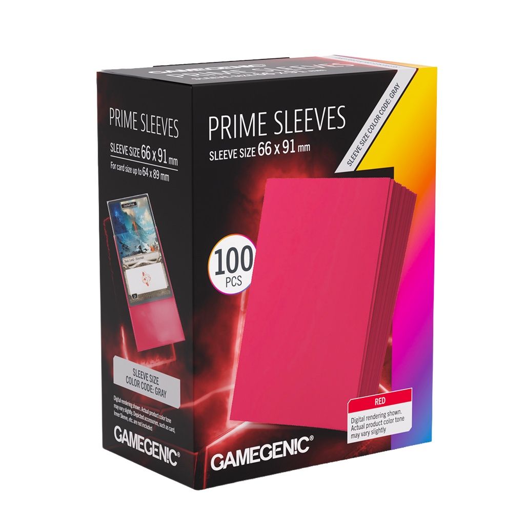 Gamegenic: Prime Sleeves Red 66x91