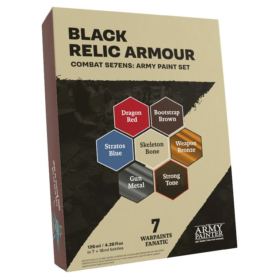 Warpaints Combat Se7ens: Black Relic Armour Army Paint Set Warpaints Combat Se7ens: Black Relic Armour Army Paint Set