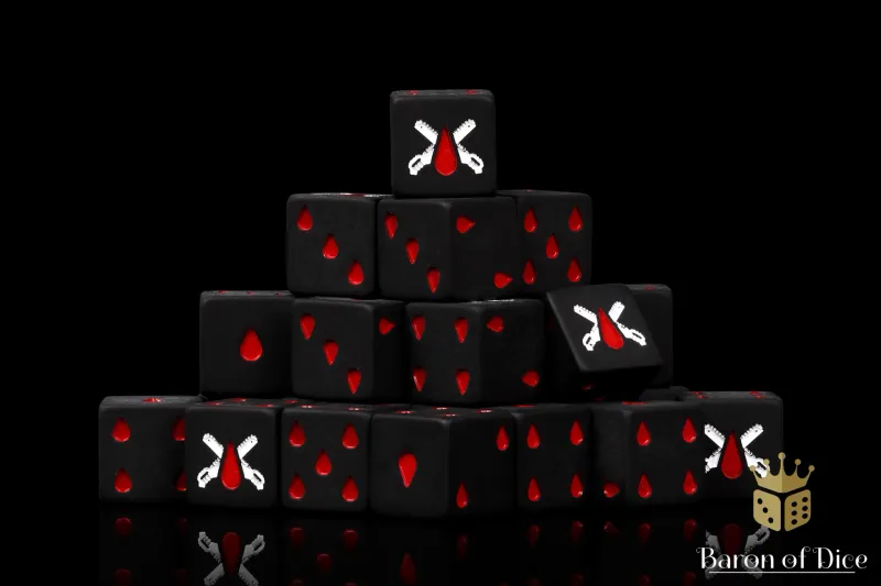 Baron of Dice | Chain Blades - Matte Black Square Edge Mini (25)