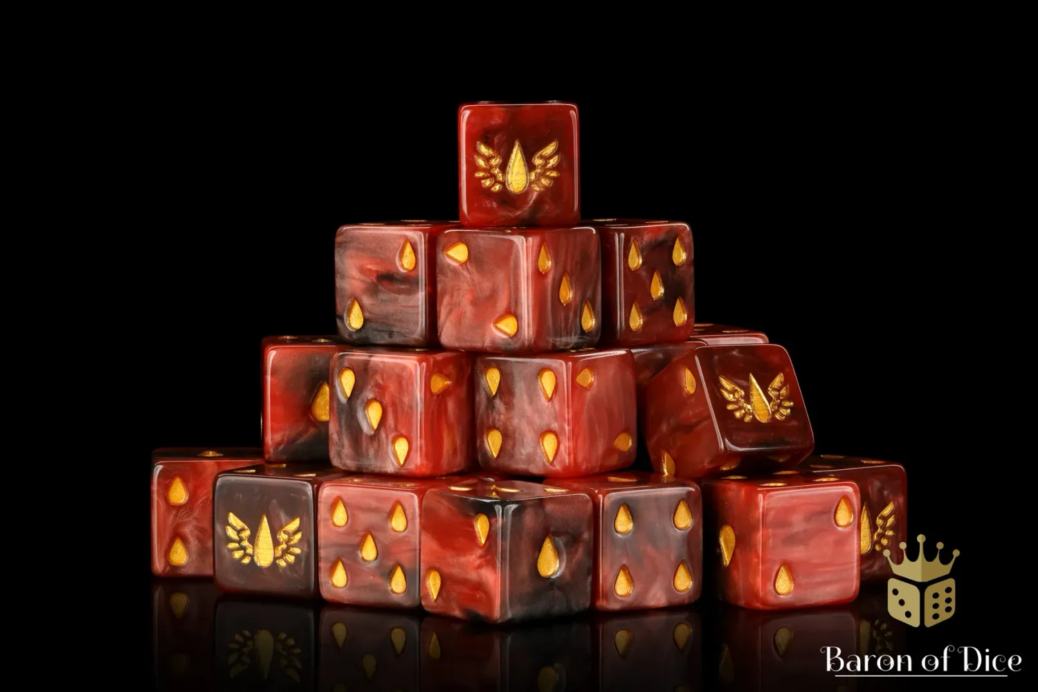 Baron of Dice | Blood Drop Square Edge Mini (25)