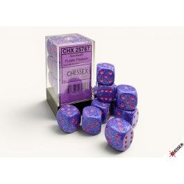 Chessex: 12CT Speckled Purple Passion 16mm D6 Dice Cube