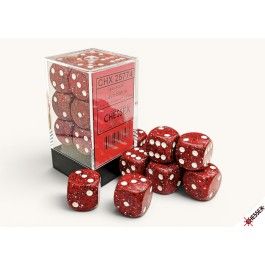 Chessex: 12CT Speckled Lava Stone 16mm D6 Dice Cube
