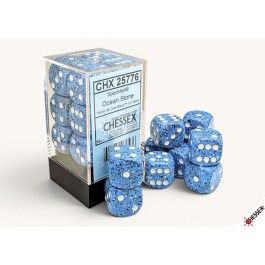 Chessex: 12CT Speckled Ocean Stone 16mm D6 Dice Cube