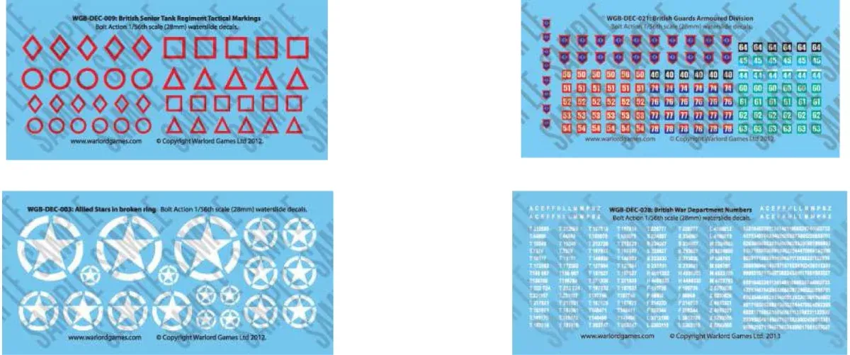 Bolt Action - British Vehicle Decals