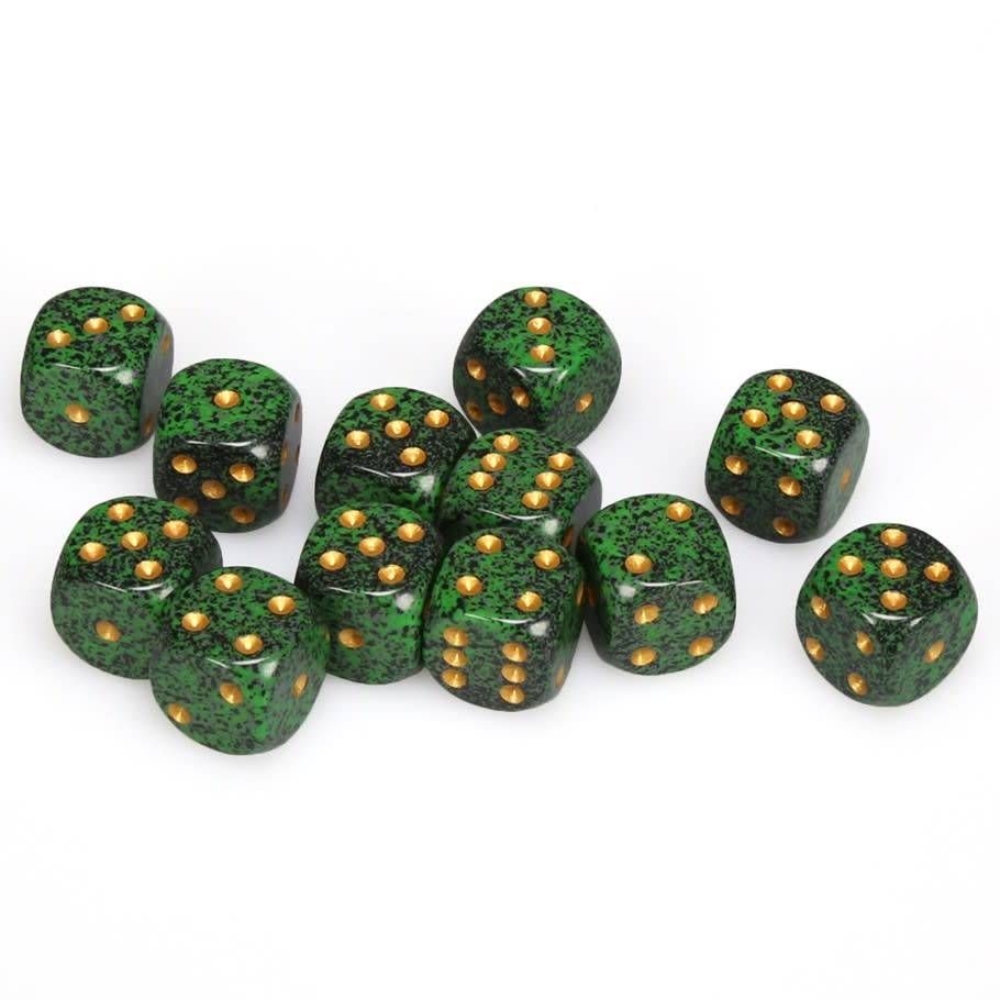 Chessex: 16mm d6 Dice Block (12 dice) - Speckled Golen Recon