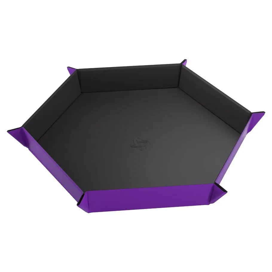 Gamegenic: Magnetic Dice Tray Hexagonal Black/Purple