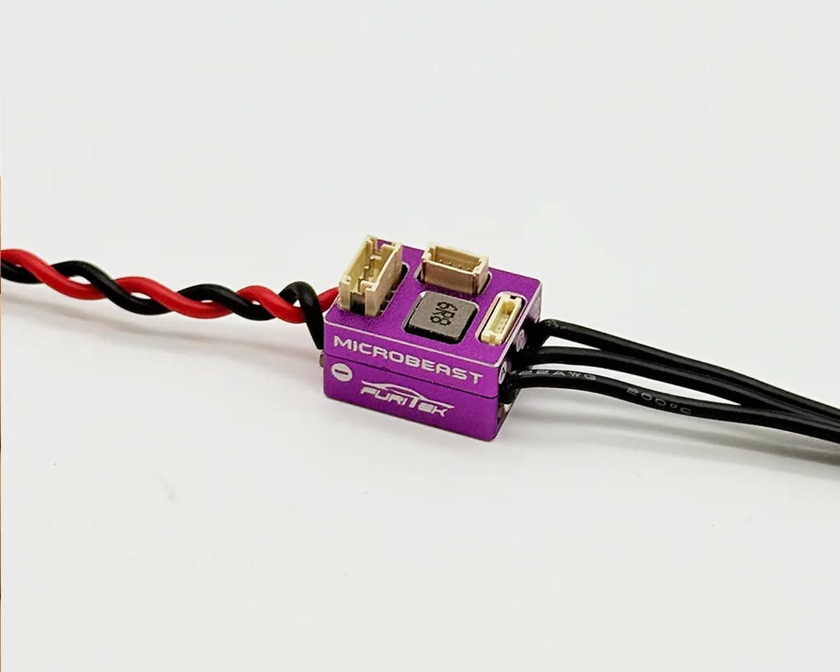 Furitek Microbeast 25A Micro 1/28 &amp; 1/24 Drift/Race Sensored Brushless ESC w/WiFi (Purple) Module 2S LiPo
