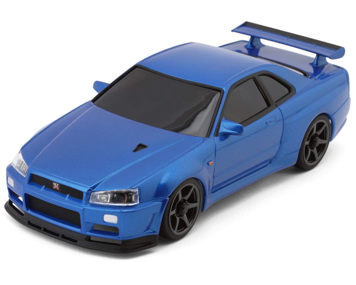 Kyosho MA-020 AWD Mini-Z ReadySet w/Nissan Skyline GT-R R34 V. Spec II Nur Body (Metallic Blue) w/KT-531P 2.4GHz Radio