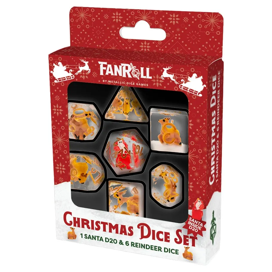 7-Set: Resin: Christmas Dice Set