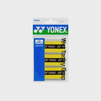 Yonex AC154-3YX 3pcs Yellow Wet Tacky Grip High Durability