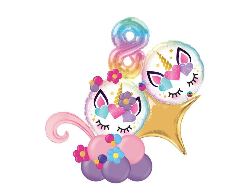 Enchanted Unicorn Birthday Balloon Arrangement in  Richmond