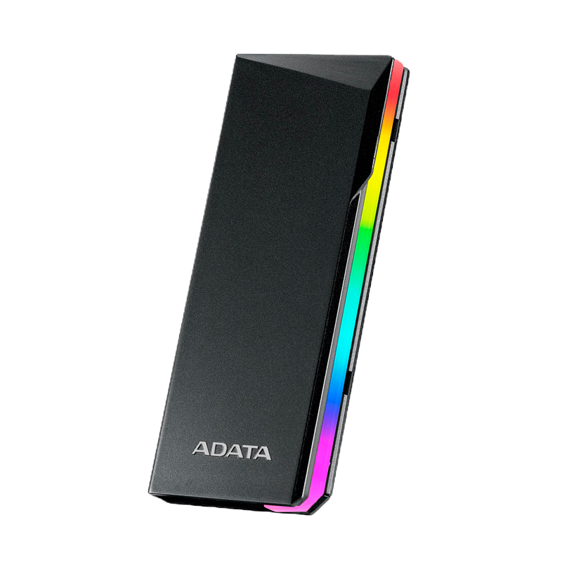Adata Gabinete de Disco Duro EC700G RGB M.2, SATA, USB 3.2, Negro