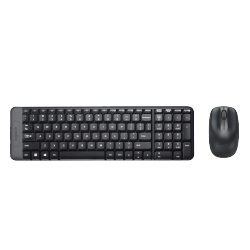 Kit de Teclado y Mouse Logitech MK220, Inalámbrico, USB, Negro (Español)
