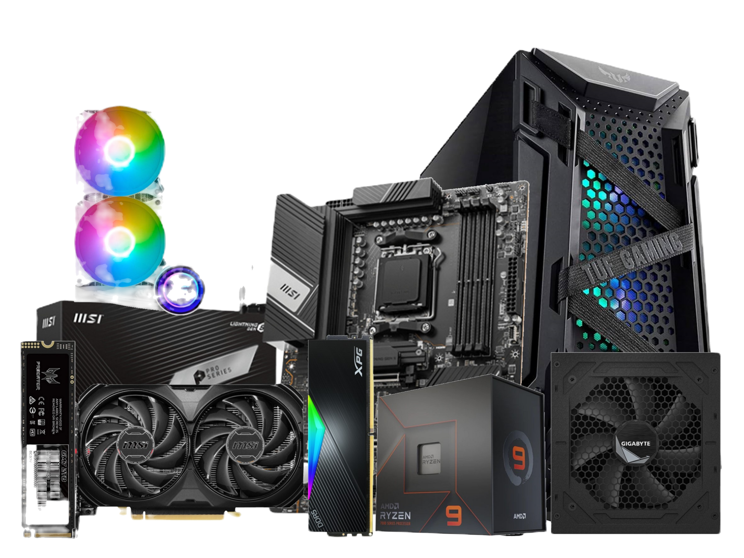 Pc Gamer | RTX 4060 Ti Ryzen 9 7900X | 16GB 2TB SSD | WiFi