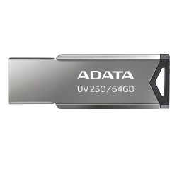 Memoria USB Adata UV250, 64GB, USB 2.0, Plata