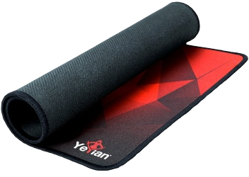 Mousepad Yeyian Krieg 1050, 50 x 36cm, 3mm, Negro/Rojo