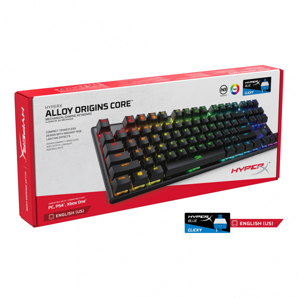 Teclado Gamer HyperX Alloy Origins Core TKL RGB