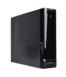 Gabinete Acteck Slim Atom, Mini-Tower, Micro ATX/Mini-ITX, USB 3.0, con Fuente de 450W, sin Ventiladores Instalados, Negro