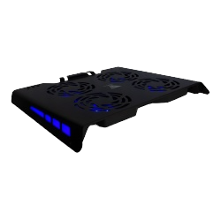 Game Factor Base Enfriadora CPG400 para Laptop 17&quot;, con 4 Ventiladores, Negro