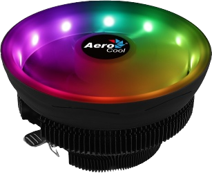 Disipador CPU Aerocool Core Plus RGB, 136mm, 600 - 1800RPM, Negro/Blanco