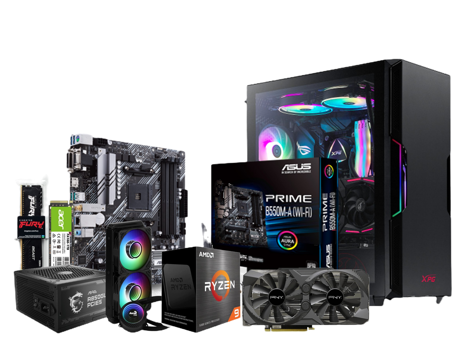 Pc Gamer | RTX 3070 Ryzen 9 5900X | 32GB 1 TB SSD | WiFi