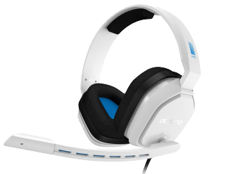 Astro Gaming Audífonos Gamer A10 para PS4/PS5/Xbox/PC/Mac, Alámbrico, 3.5mm, Blanco/Azul