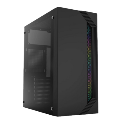 Gabinete Acteck Viken GM434 con Ventana RGB, Midi-Tower, ATX/Micro-ATX/Mini-ATX, USB 2.0, con Fuente de 500W, sin Ventiladores Instalados, Negro Gabinete Acteck Viken GM434 con Ventana RGB, Midi-Tower, ATX/Micro-ATX/Mini-ATX, USB 2.0, con Fuente de 500W, sin Ventiladores Instalados, Negro