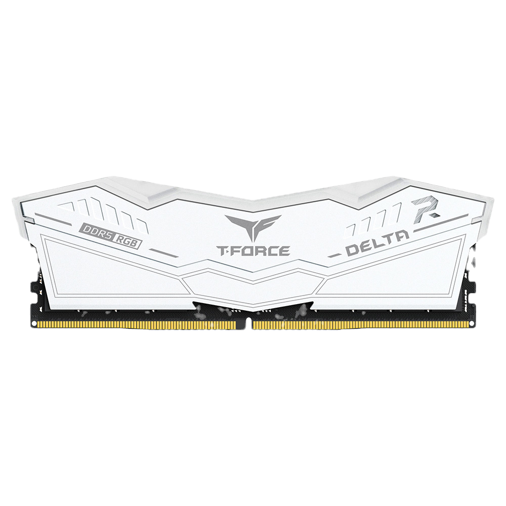 Memoria RAM Team Group Delta RGB DDR5, 52000MHz, 32GB, Non-ECC, CL40, XMP, Blanco