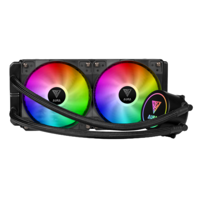 Gamdias AURA GL240 Enfriamiento Liquido para CPU, 2x 120mm, 2000RPM